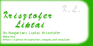 krisztofer liptai business card